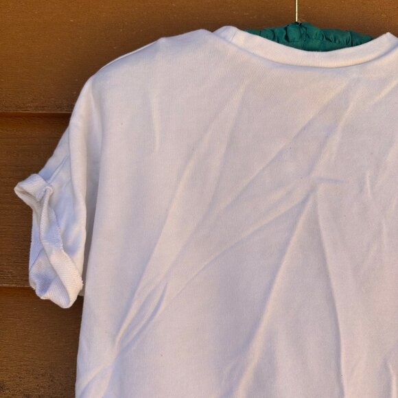 Adidas Girls White Tee Shirt With Multicolor Logo Size 16 Cotton Blend Casual Li - Picture 8 of 11